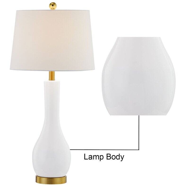 28.5" Ceramic Table Lamp Set with USB (Set of 2)