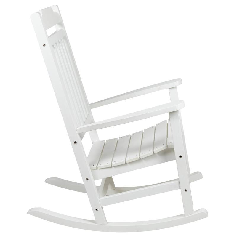All-Weather Rocking Chair in Faux Wood - Patio and Backyard Furniture