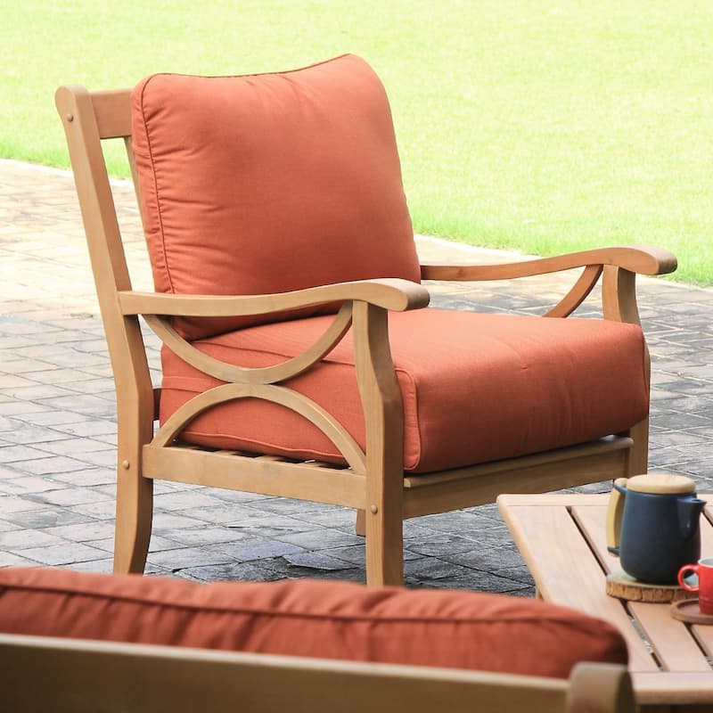 Cambridge Casual Lowell 5-piece Teak Wood Outdoor Conversation Set