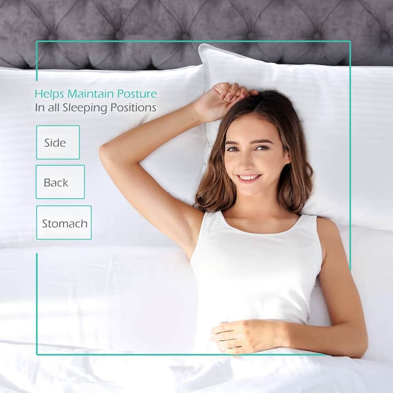 Nestl 100% Cotton Cover Premium Plush Down Alternative Bed Pillow