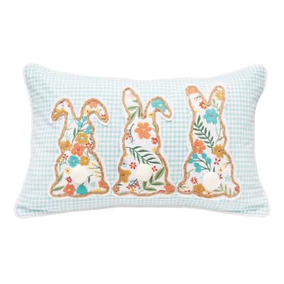 Blossom Bunny Trio Pillow