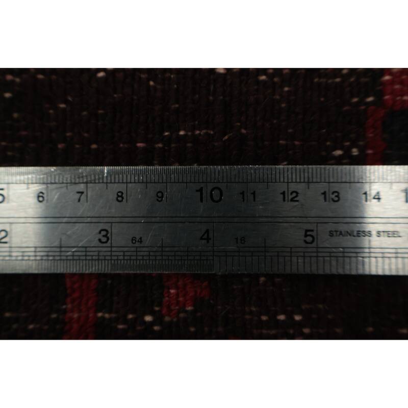 Hand Knotted Oriental 100% Wool Carpet Traditional All-Over Red Turkoman Area Rug - 10' 3'' X 7' 3''