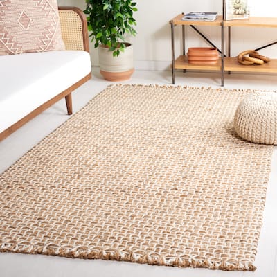 SAFAVIEH Handmade Natural Fiber Siena Farmhouse Fringe Jute Rug