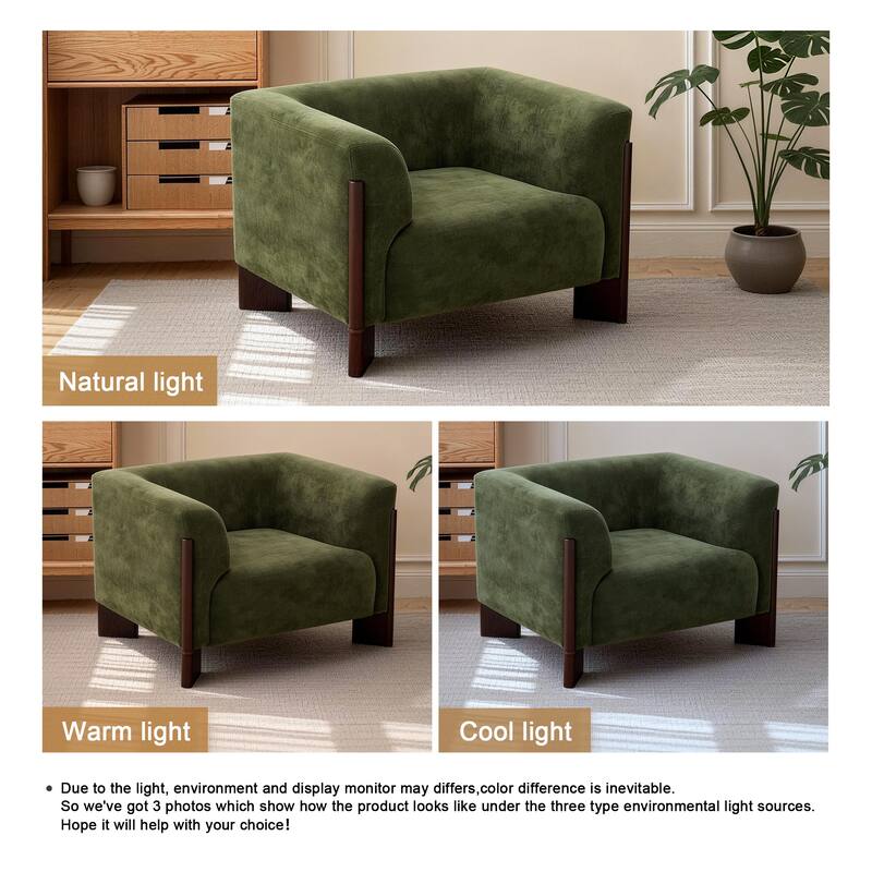 Modern Upholstered Arm Club Chair