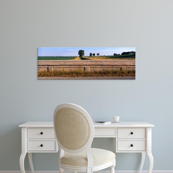 Easy Art Prints Panoramic Images's 'Bridge across a drainage creek, Illinois, USA' Premium Canvas Art