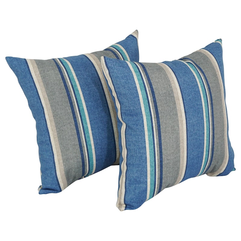 17-inch Outdoor Throw Pillows (Set of 2, Multiple Patterns) - Sovaro Denim