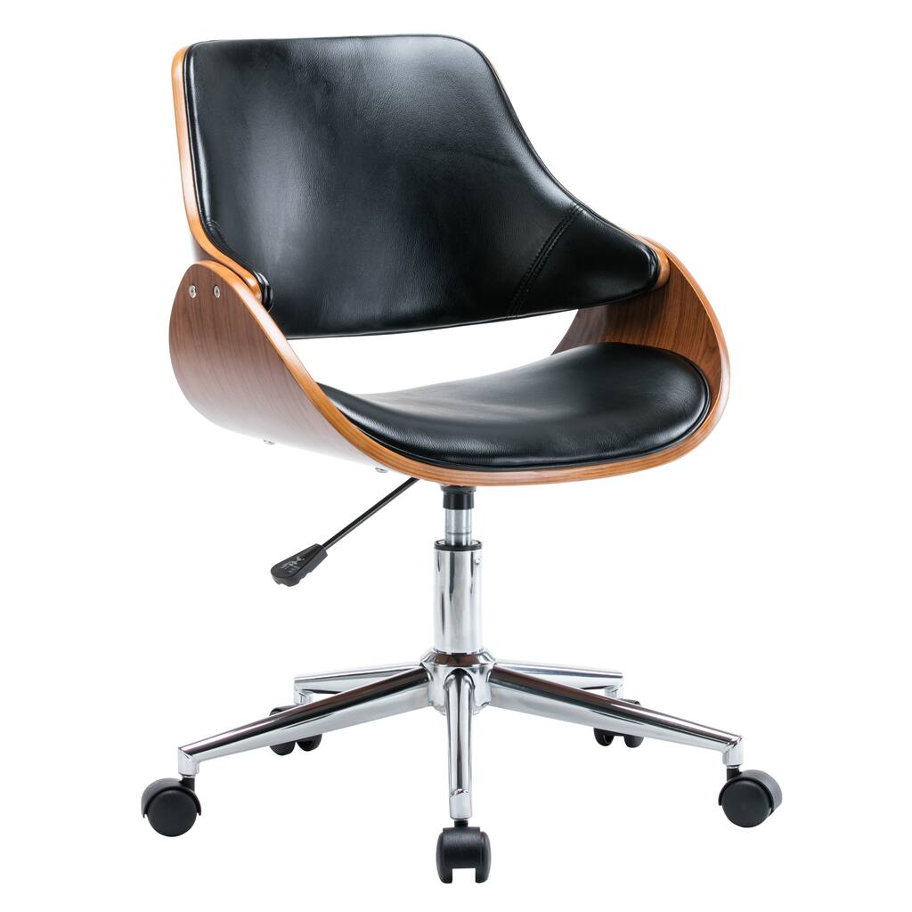 Porthos Home Faux Leather Mid-Century Office Chair