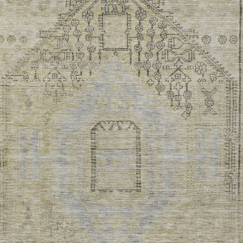 HomeRoots Oriental Traditional Rectangle Outdoor Rug