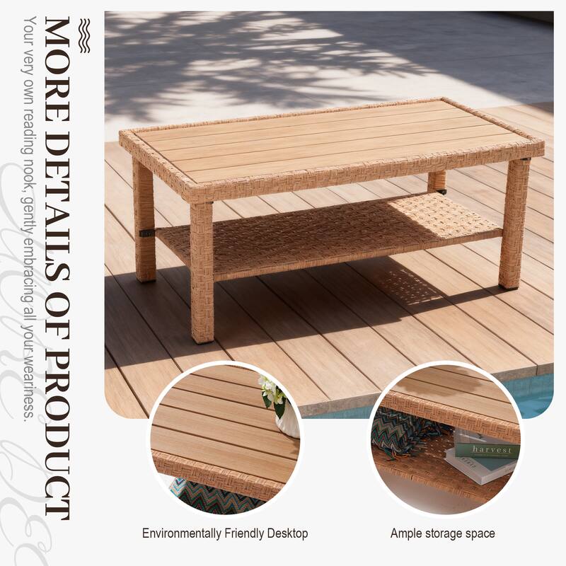 Outdoor 7-Piece Pe Rattan Garden Patio Sofa Set with Swivel Chair