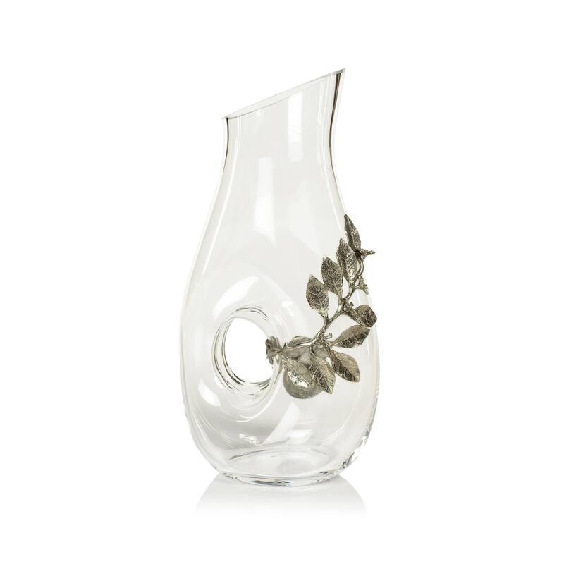 Lemon Pewter & Glass Pierced Pitcher