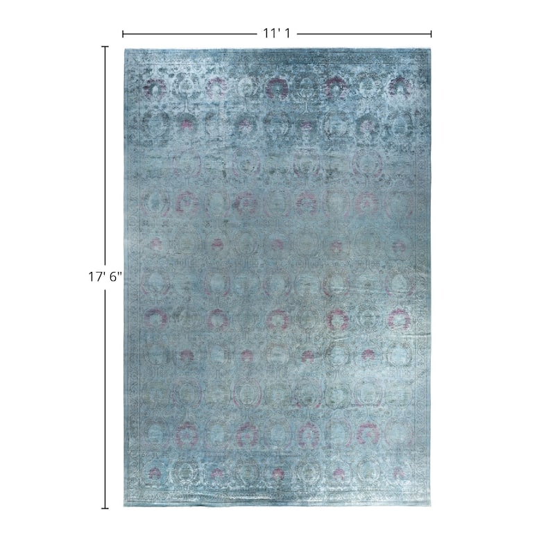 Vibrance One-of-a-Kind Hand-Knotted Area Rug - Gray, 11' 10" x 17' 6" - 11' 10" x 17' 6"