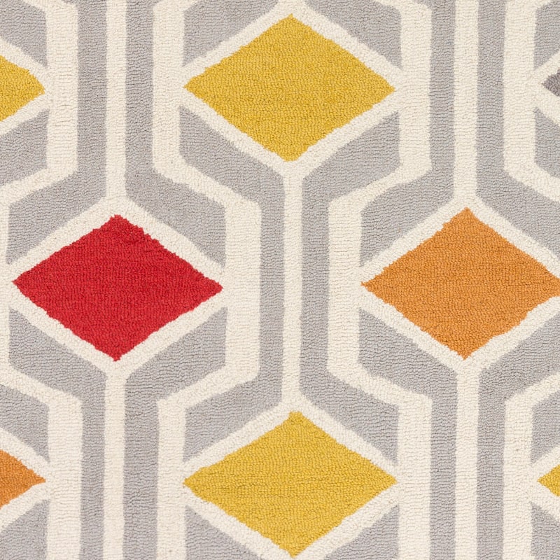 Pass Hand-Tufted Retro Geometric Wool Rug (7'6 x 9'6)