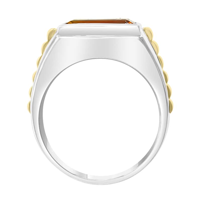 EFFY Men's 925 Sterling Silver Madeira Citrine Ring - Orange