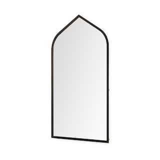 Giovanna Gold Metal Frame Ogee Arch Rectangular Wall Mirror (49" x 24")