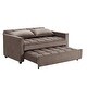 preview thumbnail 12 of 18, Loveseat Couches Chair Velvet Upholstered Sofa with Pull out Multifunctional Sofa Bed and Adjustable Backrest, Plastic Feet