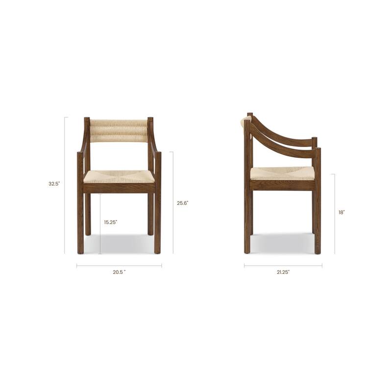 Poly & Bark Torge Wood Dining Chair in Walnut