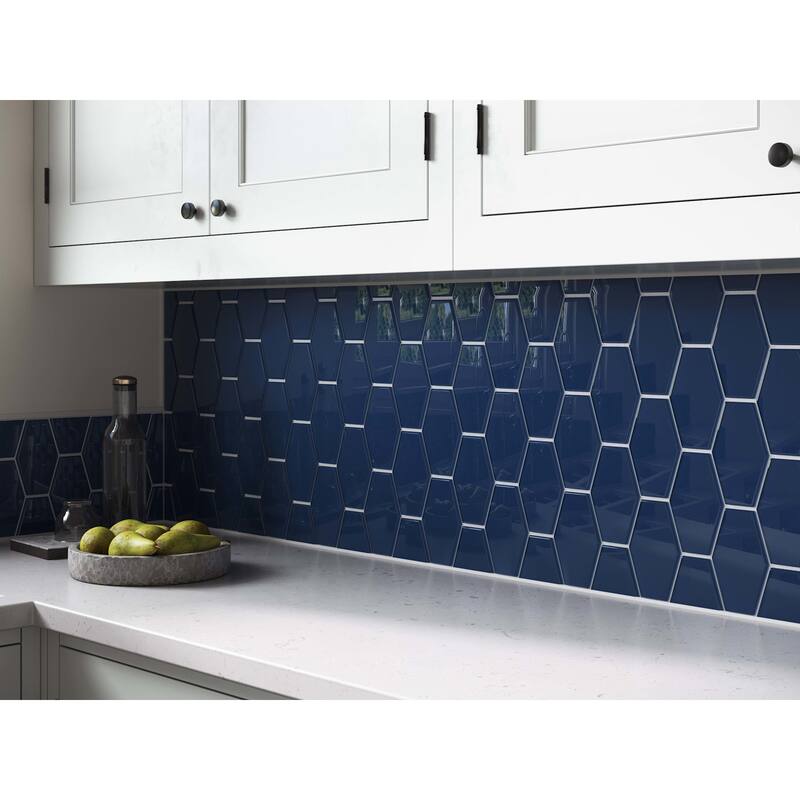 Cruz Bay Studio MKT2871 Long Hex - 11" x 11" Geometric Wall Tile -