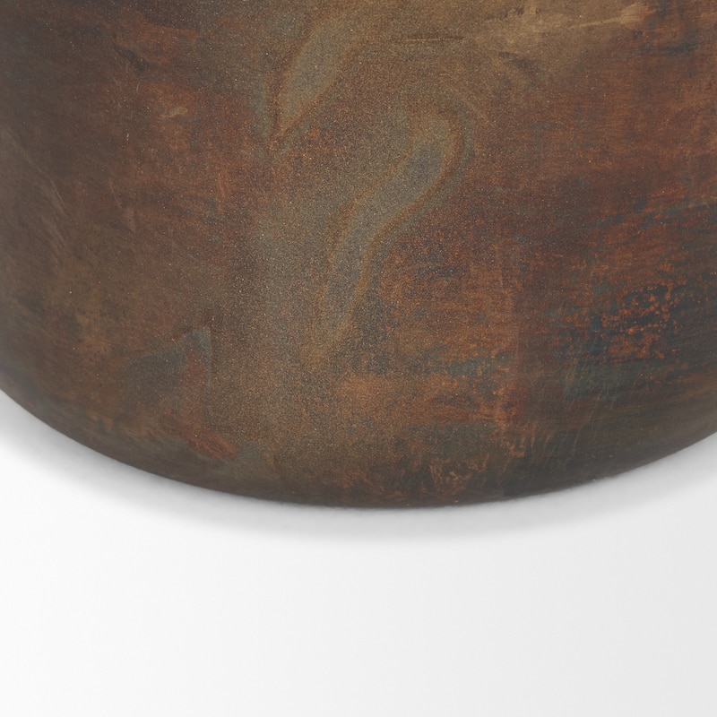 Daya Medium Antiqued Gold Metal Vase
