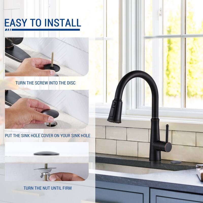 WOWOW Sink Hole Cover Fits 0.31 to 1.89" Holes, Easy Install