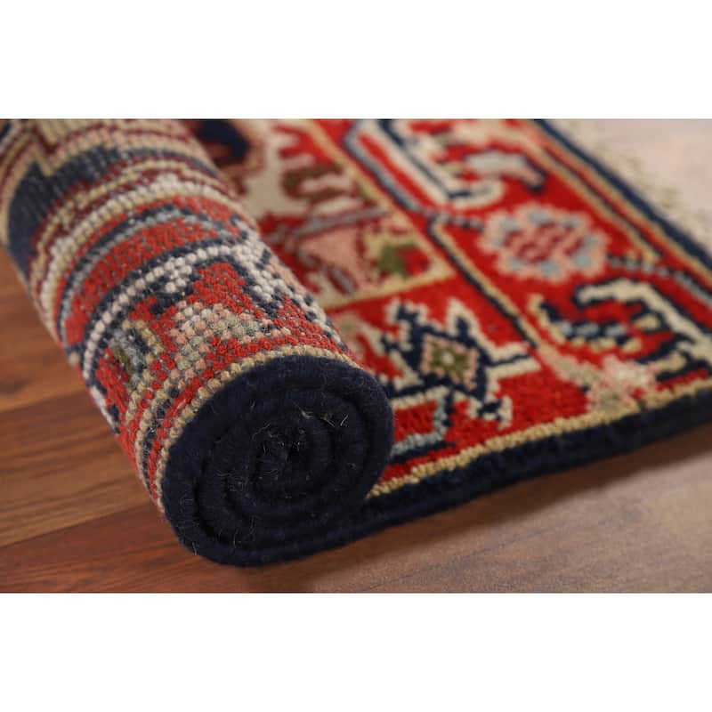 Heriz Serapi Indian Accent Rug Hand-Knotted Wool Carpet - 2'0" x 3'0"