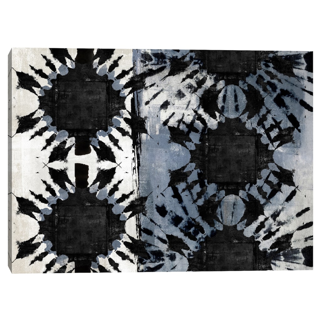 Tribal Flower Blue Horizontal by Nikki Chu Canvas Art Print