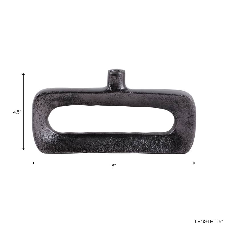 Modern Metal Open Cut Out Bud Vase - Short Flower Vase