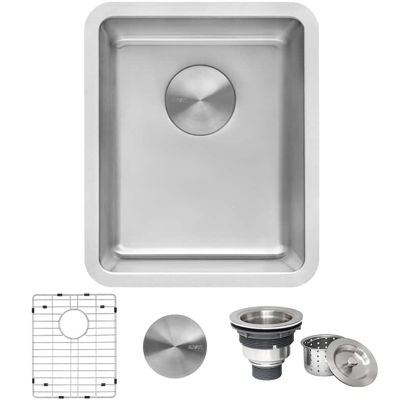 Ruvati 15-inch Undermount Bar Prep Kitchen Sink 16 Gauge Stainless Steel Single Bowl - RVM5815 - 15" X 18"