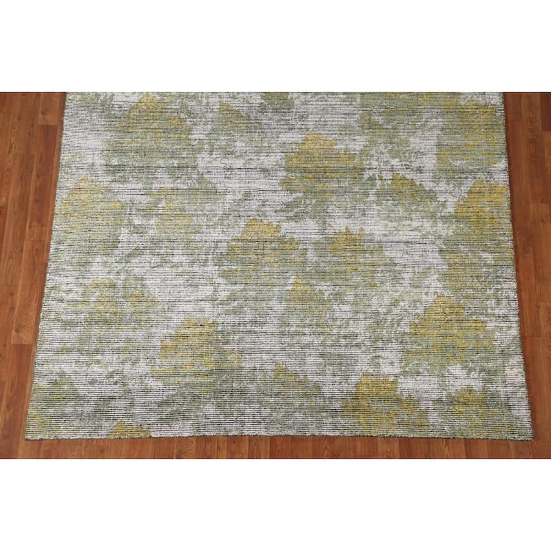 Modern Abstract Area Rug Handmade Wool Carpet - 6'4" x 9'8"