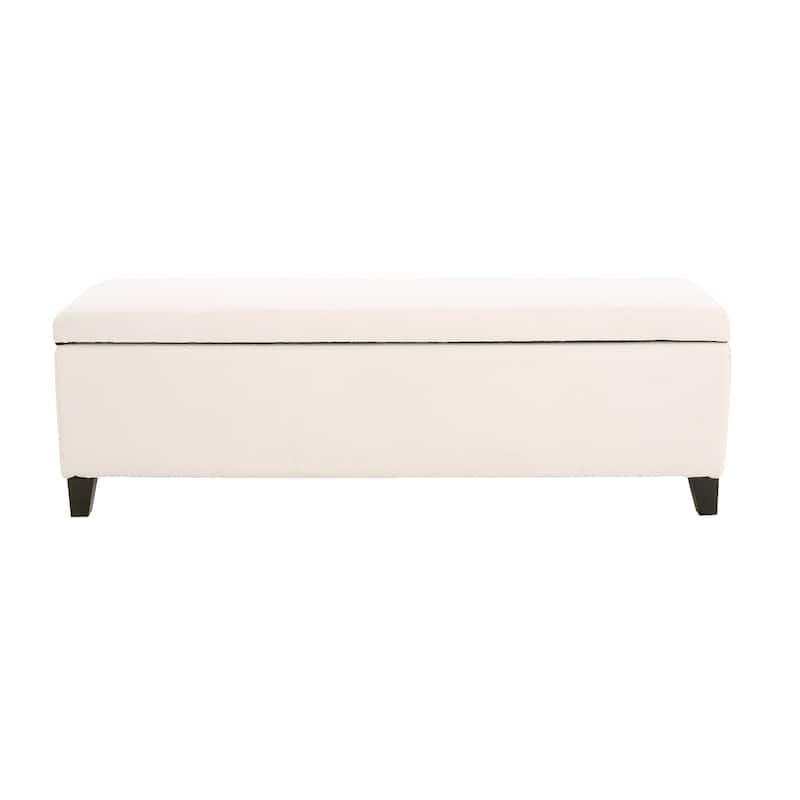 Linfield Boucle Upholstered Storage Ottoman Bench by Christopher Knight Home