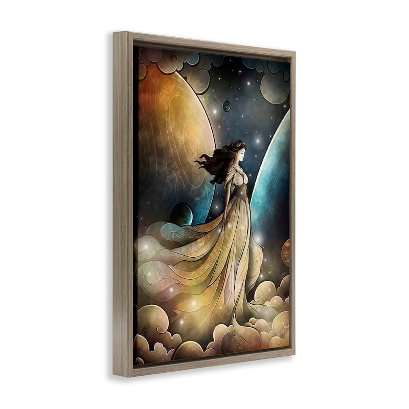 Stupell Heir of Heaven Portrait Framed Floater Canvas Wall Art Design By Mandie Manzano