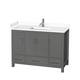 Option Dark Gray / White Cultured Marble Top / Brushed