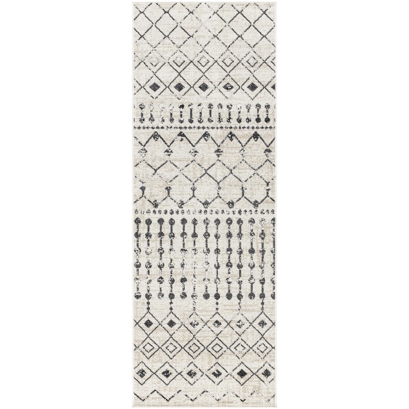 Livabliss Lavadora Bohemian Diamond Washable Area Rug