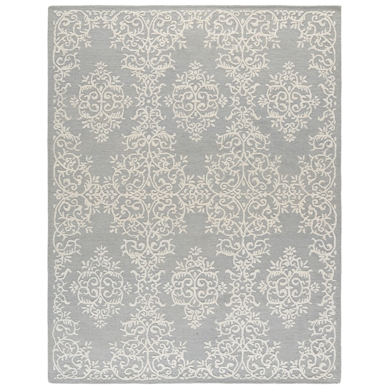 SAFAVIEH Handmade Metro Doritta Wool Rug - 8' x 10' - Grey/Ivory
