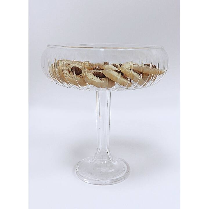 Tall Stemmed Salad Bowl, Liscio Ottico