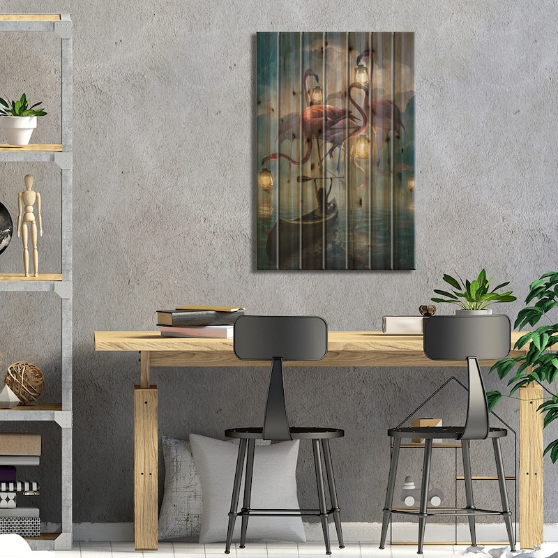 Uncharted Waters Print On Wood by Adam Cousins - Multi-Color