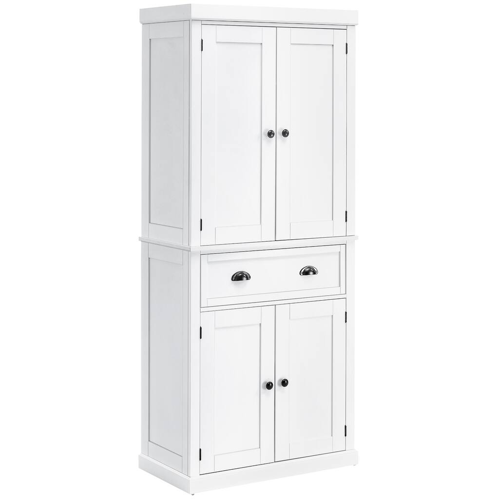 Freestanding Kitchen Pantry Cabinet with Adjustable Shelves