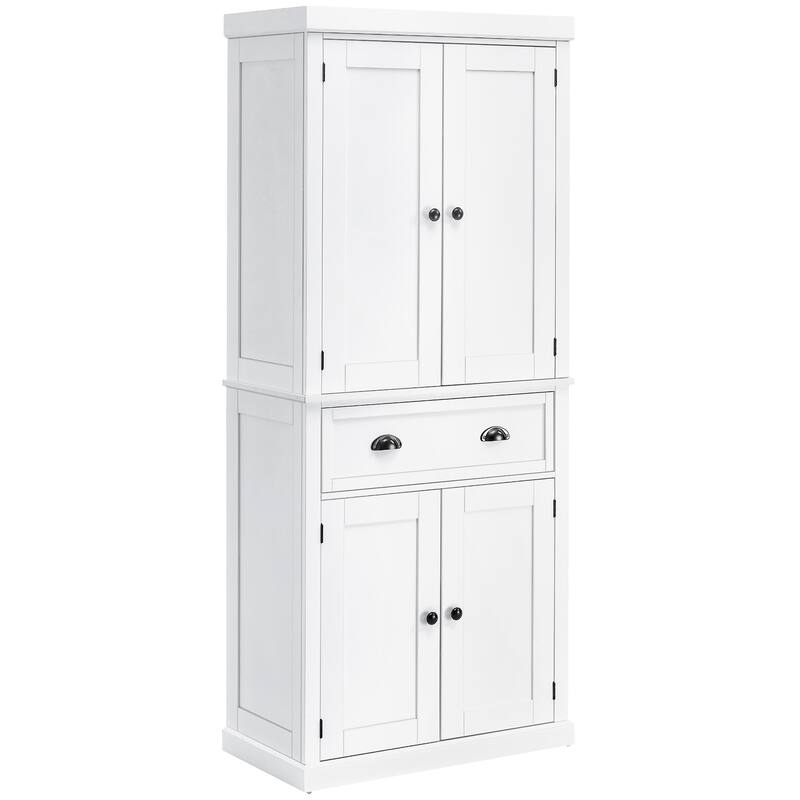 Tall Pantry Cabinet Kitchen Cabinet with Adjustable Shelves and Drawer, Buffet Storage Cabinet Organizer