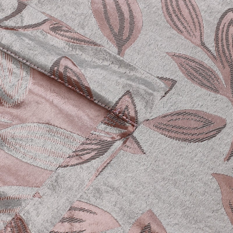 Superior Leaves Machine Washable Room Darkening Curtains with Back Tabs, Set of 2