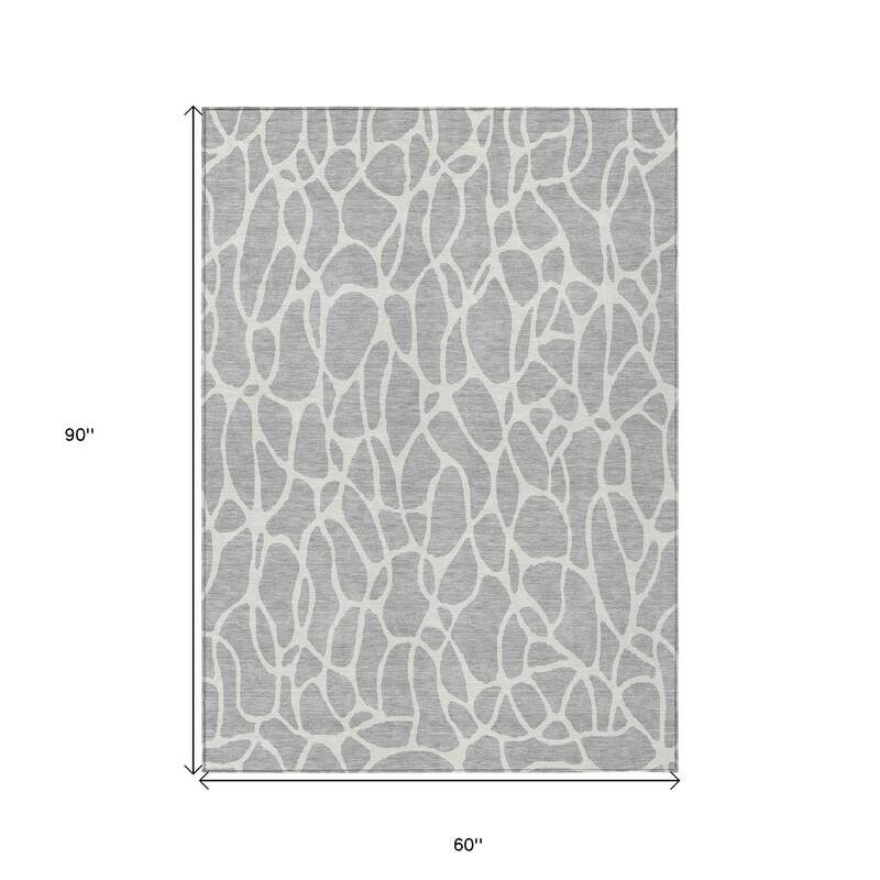 HomeRoots Geometric Transitional Rectangle Outdoor Rug