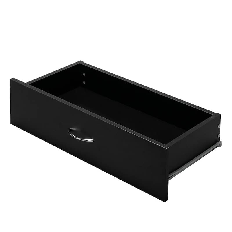 28" Modern Simple 4-Drawer Dresser Black/White