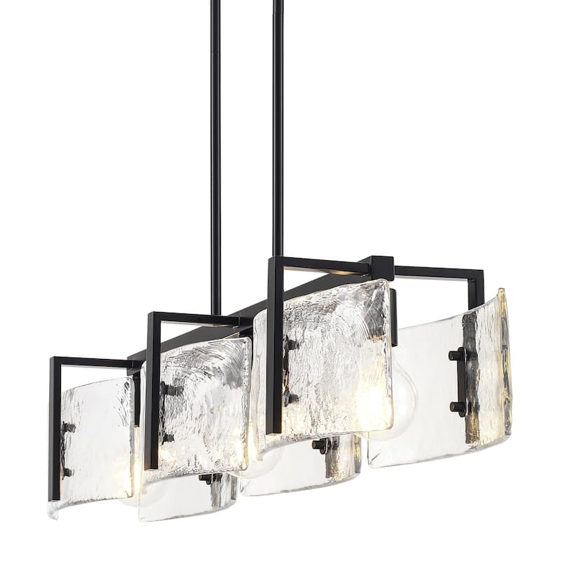 Golden Lighting Aenon 3-light Island Light in Matte Black