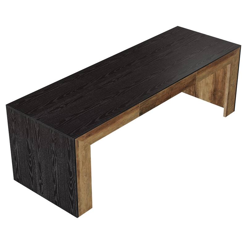 78.7" Long Computer Desk, Wood Executive Workstation, Home Office Writing Gaming Table Accent Desk