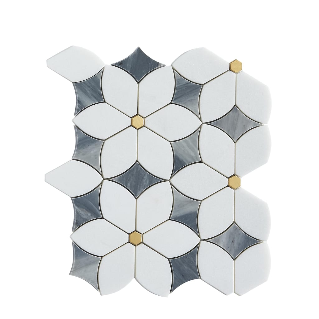 Water Jet 6" x 6" Novelty Mosaic Wall & Floor Tile - Case (10 Sheets)