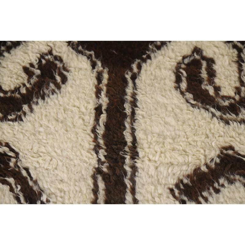Push Anatolian Natural Dye Runner Rug Hand-knotted Wool Carpet - 3'2"x 11'4"