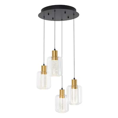Artika Champagne Globe 4-light Integrated LED Pendant Light Fixture