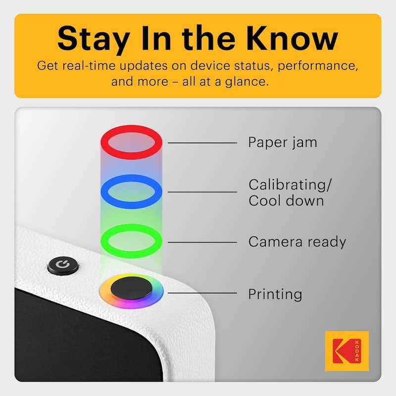 KODAK Printomatic Instant Print Camera 10MP, RGB LED, Zink Photo Prints