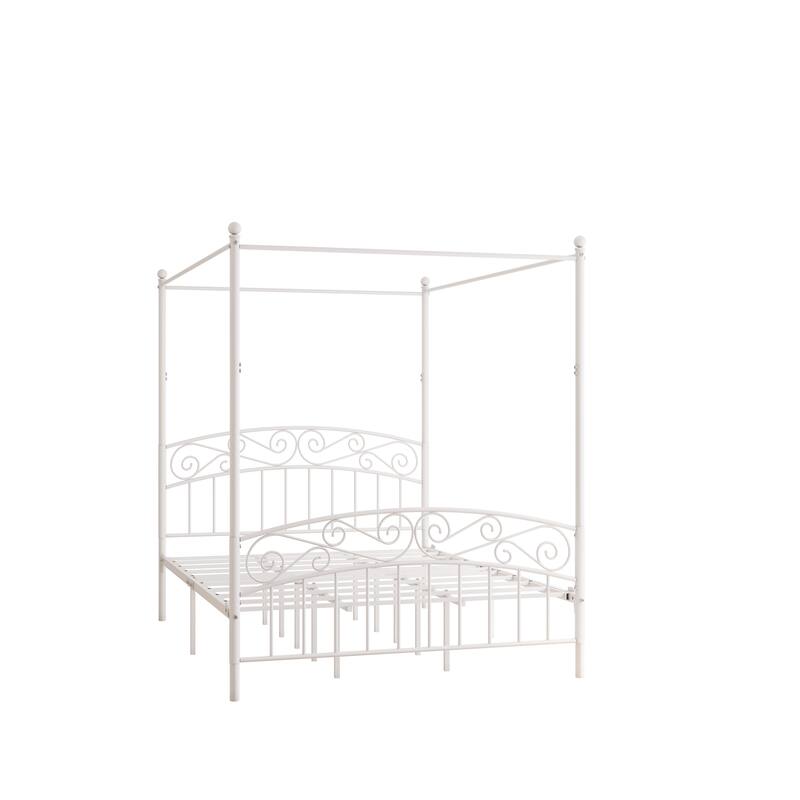 Queen Size Canopy Bed with Headboard