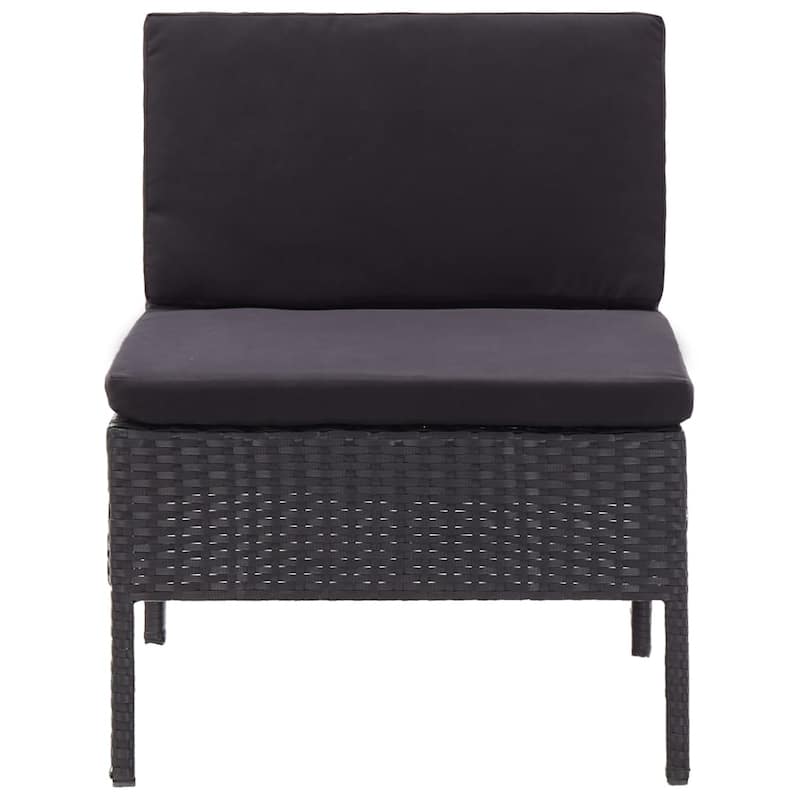 vidaXL Patio Furniture Set 8 Piece Sectional Sofa with Coffee Table Rattan - 23.6" x 23.6" x 13.8"