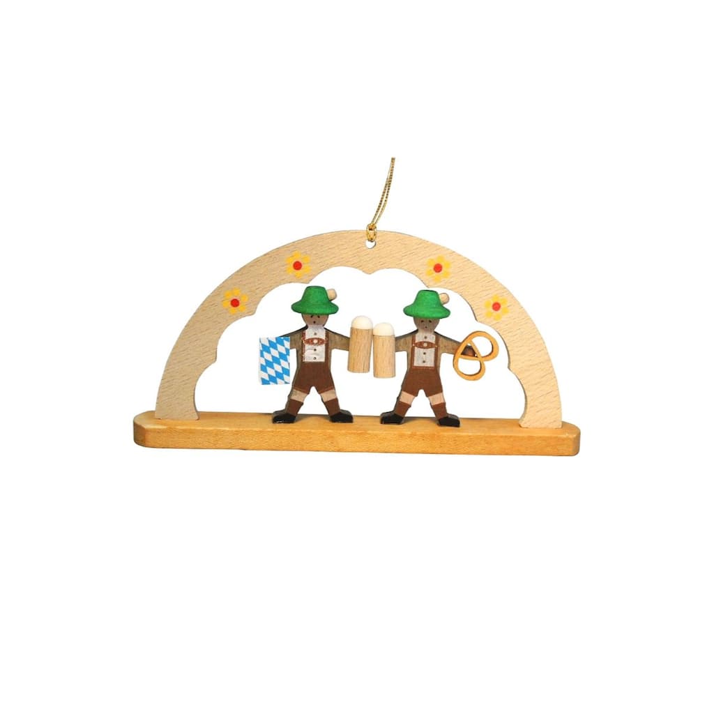 4.5" Arch with Bavarians for Octoberfest Richard Glaesser Hanging Ornament