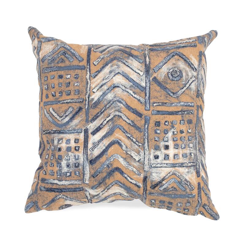 Liora Manne Visions IV Bambara Indoor/Outdoor Pillow Indigo 20" x 20"